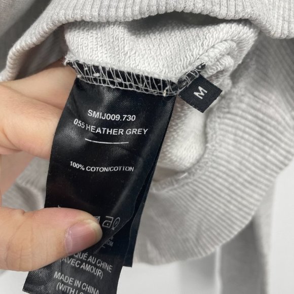 Ami Paris Alexandre Mattiusi Smiley patch crewneck pullover medium Heather grey - Picture 8 of 16